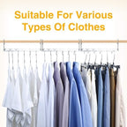HOUSE DAY Space Saving Hangers for Clothes 4 Pack, Metal Magic Hanger | Heavy Duty Hanger Organizer 30 Lbs Capacity, Sturdy Multi Hangers, Closet Space Saver Closet Organizers and Storage Dorm Room - Image 6