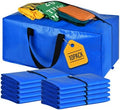 Heavy Duty Blue Moving Bags with Strong Zipper Handles Backpack Straps by HAPPY+CHEERS