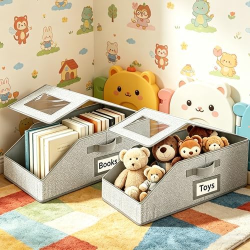 2 Pack Baseball Caps Storage Box,Ball Hats Organizer,16.1''L*8.6''W*6.7''H - Image 6
