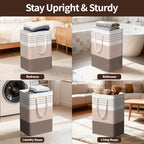 WOWBOX 2 Pack Laundry Baskets, Collapsible Dirty Clothes Laundry Hampers - Image 6
