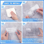 Suzile 6 Pack Wall Mount Organizer Acrylic File Holder Adhesive Cabinet Door Organizer Wall Mounted Storage Box for Office Kitchen Bathroom Bedroom Garage Craft Room Collection(Big) - Image 6