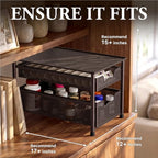 Simple Houseware Stackable 2 Tier Sliding Basket Organizer Drawer, Bronze - Image 3