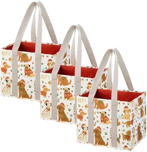VENO 3 Pack Heavy Duty Reusable Grocery Shopping Bags Utility Tote by Veno