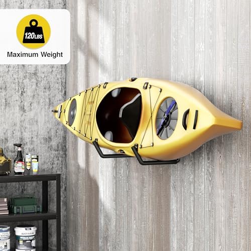 niffgaff Heavy Duty Garage Storage Hooks - 120 LB Capacity Wall Mounted Rack for Kayaks, Ladders, and Bikes - Image 6