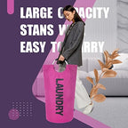 Caroeas 95L Pro Large Laundry Basket (13 Colors), Waterproof Laundry Hamper, Laundry Bag with Padded Handles, Clothes Hamper Stands Up Well, Collapsible Laundry Basket Easy Storage(Purple) - Image 3