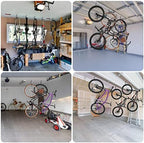 MAQIHAN 10 Garage Hooks Heavy Duty Bike Racks Wall Ceiling Hanging Storage - Image 5