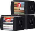 Fab totes 90L Clothes Storage, Foldable Thick Fabric Blanket Storage Bags | Foldable Containers with Zippers,Window and Handles for Organizing Bedroom, Closet, Comforter, Bedding,Dorm essentials by Fabtotes