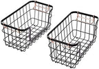 Amazon Basics Stackable Metal Wire Rectangular Storage Baskets for Kitchen, Bathroom or Pantry Organizing, 2 Count, Black - Image 5