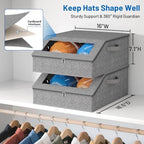 AOODA 2 PCS Sturdy Hat Storage for Baseball Caps, 48 Caps Hat Organizer - Image 2