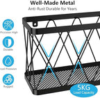 YIGII Cutting Board Holder + 3 Pack Adhesive Cabinet Door Organizer, Black Lid Storage Organizer with, Space Saving Lid Holder for Tupperware Storage Inside Cabinet, Pantry, Kitchen, Bathroom - Image 4
