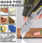 10-Pack Heavy Duty Folding Box Cutter with Blade Storage (Entirety Metal) - Image 6