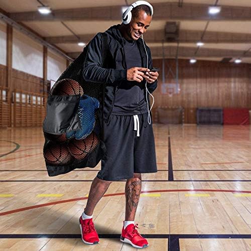 BROTOU Extra Large Mesh Ball Bag, Drawstring Socce Bag for Coach - Image 7