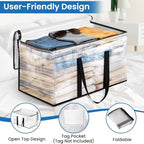 RoomHacks Moving Bags, Heavy Duty Large Storage Bags, 125L, 2 Pack, Clear | Water-Resistant Packing Bags with Reinforced Handles & Dual Zippers, Foldable Storage Totes for Dorm Move & Home Organization - Image 3