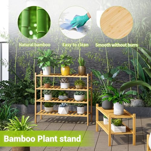 BMOSU 2-Tier Bamboo Shoe Rack Premium Stackable Shoe Shelf Storage Organizer for Hallway Closet Living Room Entryway Organizer (Natural Bamboo) - Image 6