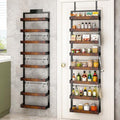 BUKFEN 8-Tier Over the Door Pantry Organizer, Adjustable Wooden Basket by bukfen