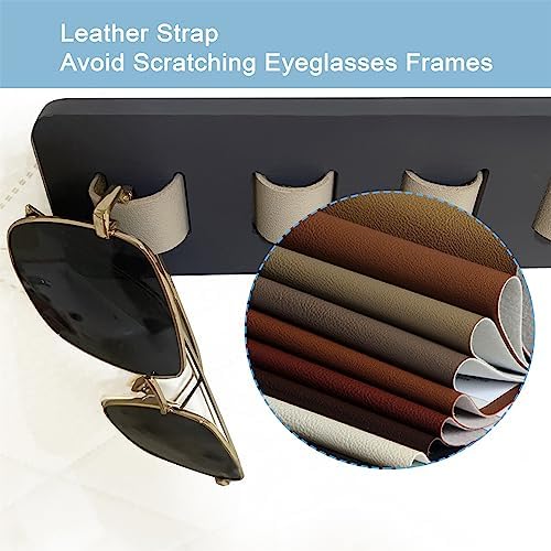 Sunglasses Organizer Wall Mounted Wood Sunglass Holder for Home Glasses Holder/Sunglasses Rack,Home Decor (Gray-1pcs-long) - Image 4