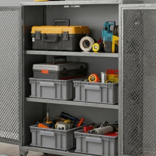 3-Pack Heavy Duty Part Bins, Stackable Tool Storage Bin for Hardware - Image 6