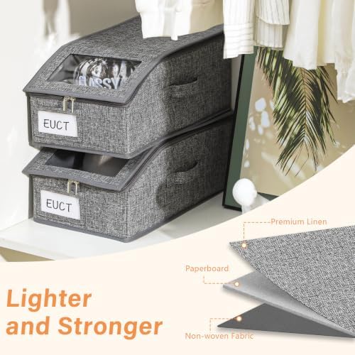 4 Pack Stackable Hat Organizer for Baseball Caps with Clear Window - Image 3