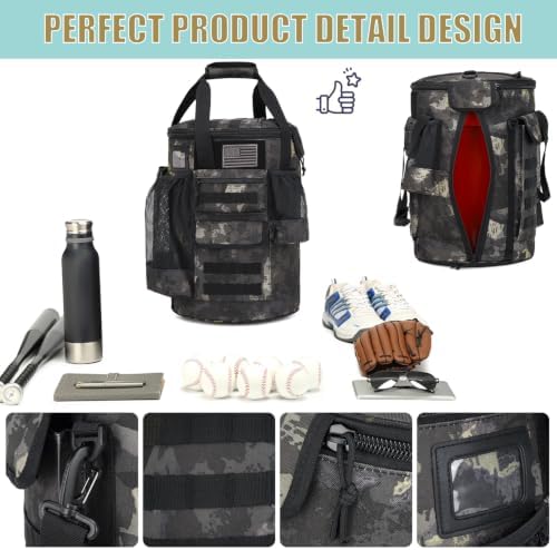 Baseball Bucket Bag Baseball Coaching Accessories Organizer - Image 4