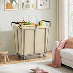 Gewudraw 360L Laundry Hamper with Wheels, Khaki, 95 Gallons - Image 7