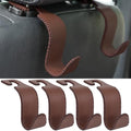 4-Pack Car Headrest Hooks Holds 55lbs Seat Storage Organizer for Bags by Amooca