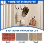 GeeWatom Heavy Duty Steel Garage Hooks,Garage Storage Utility Hooks,Heavy Duty Garage Tool Organizer,Steel Wall Mount Hooks, Hose Hanger, Small Garden U Hooks (Black 4 Pack) - Image 4