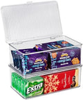 Sorbus Clear Storage Bins with Lids, Stackable Organizer (Medium) by Sorbus