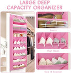 1 Pack 8 Shelves Over The Door Shoe Organizer, 68" Exlarge Deep Pockets - Image 4