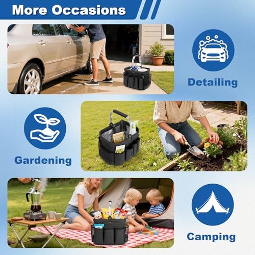 PGmoon Cleaning Caddy Organizer with Handle,Black - Image 6