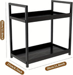 Bathroom Counter Organizer, 2 Tier Black Counter Shelf - Image 2