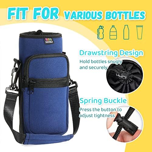 Nuovoware Water Bottle Carrier Bag, 25oz/32oz, Navy blue - Image 4