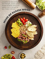 TIDITA 16" Rotating Wooden Lazy Susan Organizer for Cabinet (Walnut Color) - Image 4