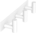 VAEHOLD Hat and Coat Wall Mount Rack - Hooks for Robes, Bags, Keys, and Towels - Bathroom Towel Hanger Organizer (White, “T“ Shape 3 Hooks 1 Pack) by VAEHOLD