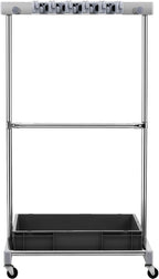 VEVOR Garden Tool Organizer, 10 Slots with Hooks, Yard Tool Tower Rack with Wheels for Garage Organization and Storage, Hold Long-Handled Tool/Rake/Broom, Metal Tool Stand Holder for Shed, Outdoor - Image 9