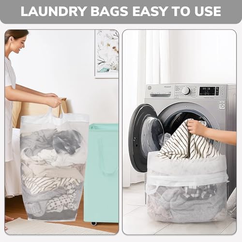 Goodpick 2-Pack Rolling Laundry Basket with Removable Wash Bag, 75L - Image 5