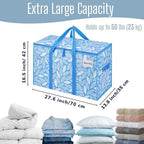 VENO 4 Pack Heavy Duty Moving Bags, Extra Large Storage Bags with Reinforced Handles & Strong Zippers, Foldable & Reusable Moving Box Alternative for Clothes & Dorm Storage - Image 4