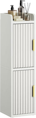 Yoobure Fluted Small Bathroom Storage Cabinet, Narrow Toilet Paper Cabinets by Yoobure