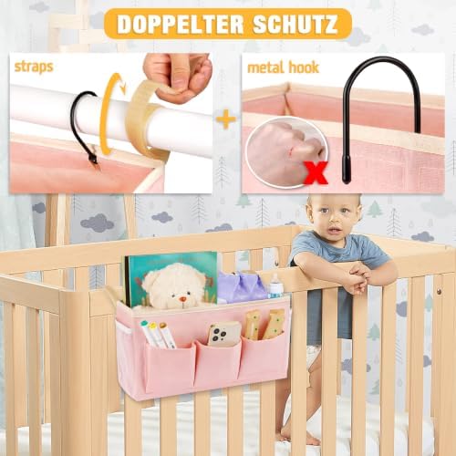 Lilithye Bedside Caddy, Bedside Storage Bag Hanging Organizer for Bunk Bed - Image 4