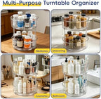 2 Tier Medicine Bottle Organizer, Lazy Susan Organizer for Prescription and Vitamin Bottles, Medicine Cabinet Organizer for Countertop and Bathroom, Transparent Organizer for Empty Pill Bottles - Image 6