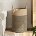 Nunsino Laundry Hamper 75L,Large Laundry Basket for Clothes,Decorative Storage Basket for Blankets,Cotton Rope Woven basket for bedroom,Dark Brown by Nunsino