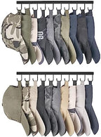 Mkono Hat Organizer, Metal Hat Rack for Wall Storage Holds 20 Caps Set of 2 by Mkono
