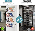 AOODA Clear Over the Door Hat Racks for Baseball Caps, Hold 48 Caps Hat Storage Organizer for Closet Wall, Deep Pockets Hanging Snapback Holder Shelves with 3 Hooks, Grey - Image 2