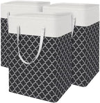 BlissTotes 3-Pack Laundry Basket, Collapsible Laundry Hamper, Black, 75L by BlissTotes
