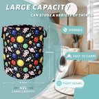 Funny Astronaut Laundry Basket Oxford Cloth Foldable Hamper 18.9x16.5In - Image 2