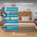 SmartCube Underbed Storage Bag 3 Large Under-the-Bed Storage Bins with Reinforced Handles Foldable Under-Bed Storage Bags and Containers by NestNeatly | Large Containers with Reinforced Handles, Foldable Underbed Storage Organizer for Clothing, Blanket... - Image 5