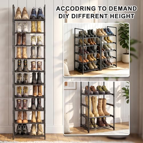 OYREL Tall Shoe Rack Narrow 10 Tier Shoes Rack - Image 4