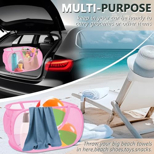 Collapsible Laundry Hamper Basket,Pop Up Mesh Foldable Bag for Laundry Room - Image 5