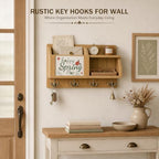 Rebee Vision Key Holder Wall Mount with Chalkboard for Home Decor, Yellow - Image 4