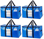 TAILI 4 Pack Blue Extra Large Moving Bags,Storage Bags with Visible Window by TAILI