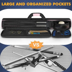 PEKREWS Pool Cue Case, Pool Stick Case 2x2 with 2 Accessories Pockets - Image 5